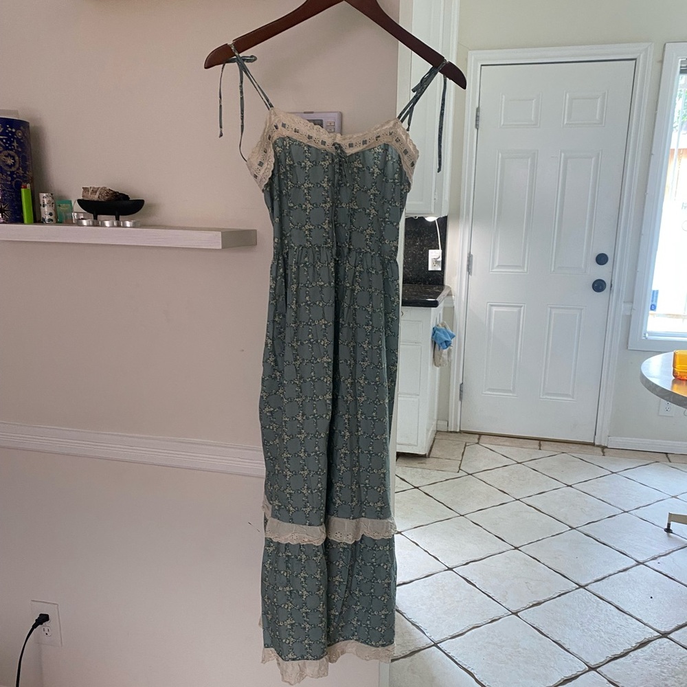 Christy Dawn Emma dress in Teal Trellis
